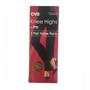 cvs knee highs by L’eggs 3 Pair One Size Suntan 2005 USA new dead stock vintage